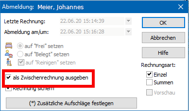 Grafik: Zwischenrechnung